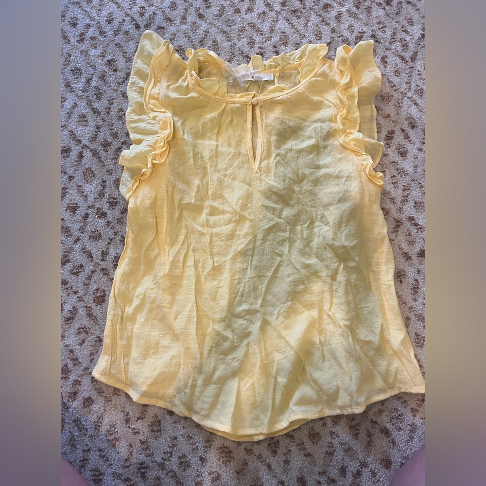 Yellow dressy tank top